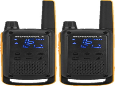 Motorola Talkabout Walkie Talkies T82 Extreme Twin Pack, Range - Up to 10km, With Charger | B8P00810YDEMAG