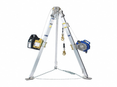 3M DBI Sala 8301042 Advanced 7 ft. High Tripod System for Confined Space Entry, 60 ft Salalift II Winch and 50 ft. Sealed-Blok with Stainless Steel Cable,