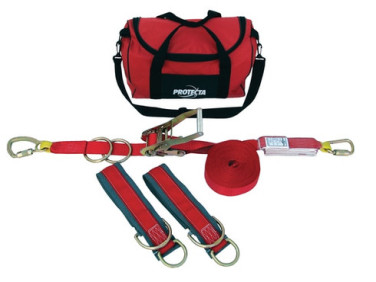 3M Protecta 1200101 PRO-Line 60 ft. Synthetic Web Horizontal Lifeline System, Tensioner, Tie Off Adapters, Carry Bag