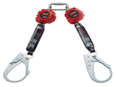 3M Protecta Rebel 6 ft. Twin-Leg Self Retracting Lifeline with Steel Rebar Hooks, Quick Connector for Harness Mount | Mfg# 3100414