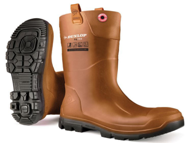Dunlop Purofort RigPRO Full Safety Construction Boot, Brown Color, Waterproof, Mfg # LJ2HR42