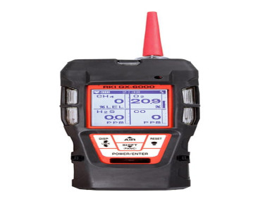 RKI GX-6000 Portable Gas Monitor, LEL, O2, H2S, CO, PID: 10.6 eV Lamp, High range, 6,000 ppm