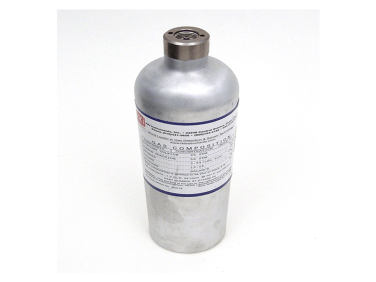 RKI Calibration Gas Cylinder, Quad Mix, CH4 50%, H2S 25 ppm, CO 50 ppm, O2 12% Vol, N2 Balance, 34 Liter