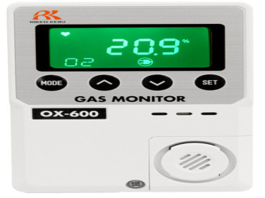 RKI OX-600 O2 Oxygen Gas Monitor, 0-25% Range