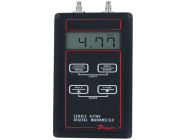 Series-477AV Handheld Digital Manometer for Pressure, Flow & Velocity ± Calibration